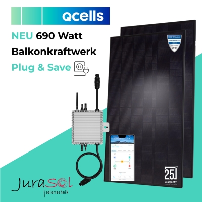 690 Watt Plug & Save Paket Q-Cells & Deye Sun